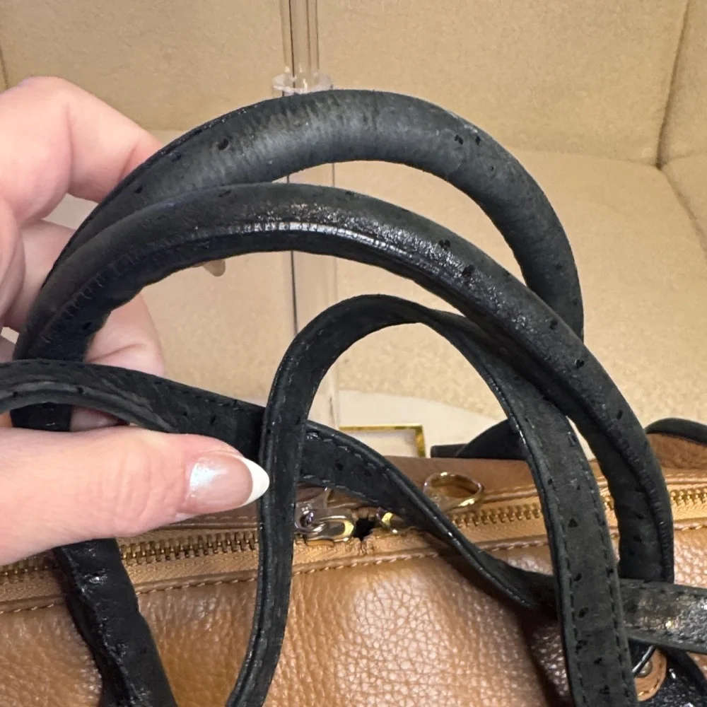 See By Chloe Brown and Black Leather 2 Way Bag - Picture 8 of 10